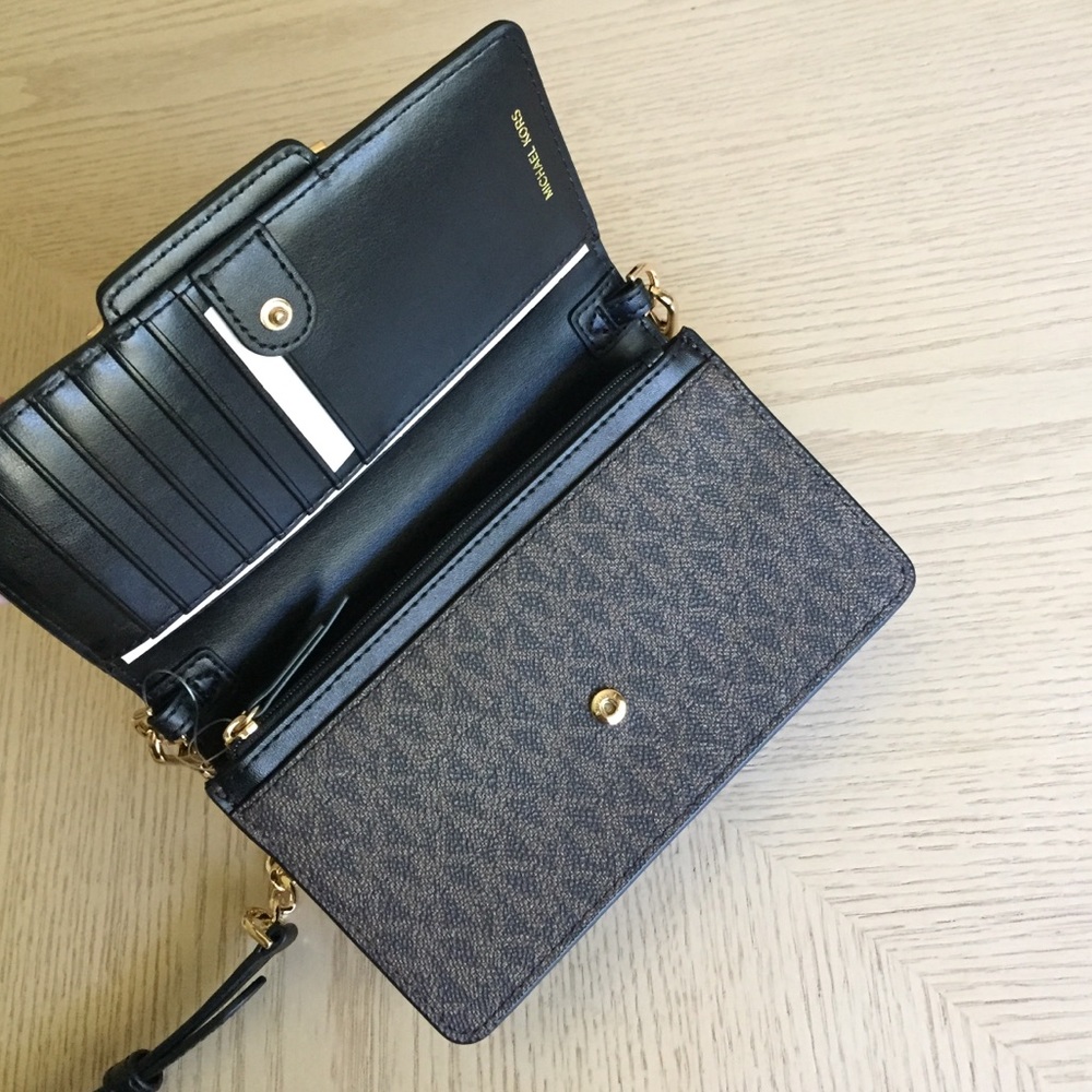 Michael Kors Heather Brown, Black Crossbody Bag - Picture 5 of 9
